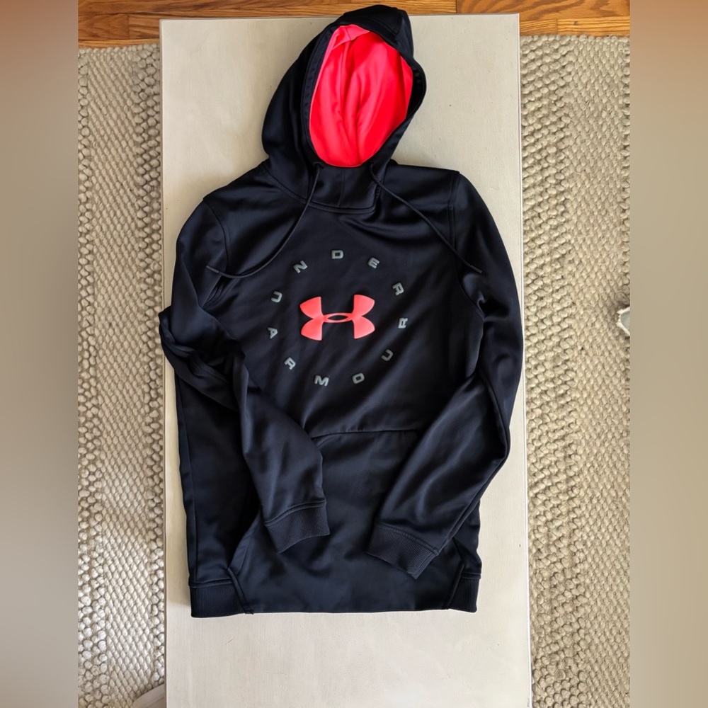 Under Armour Black and Pink Hoodie - Picture 1 of 2